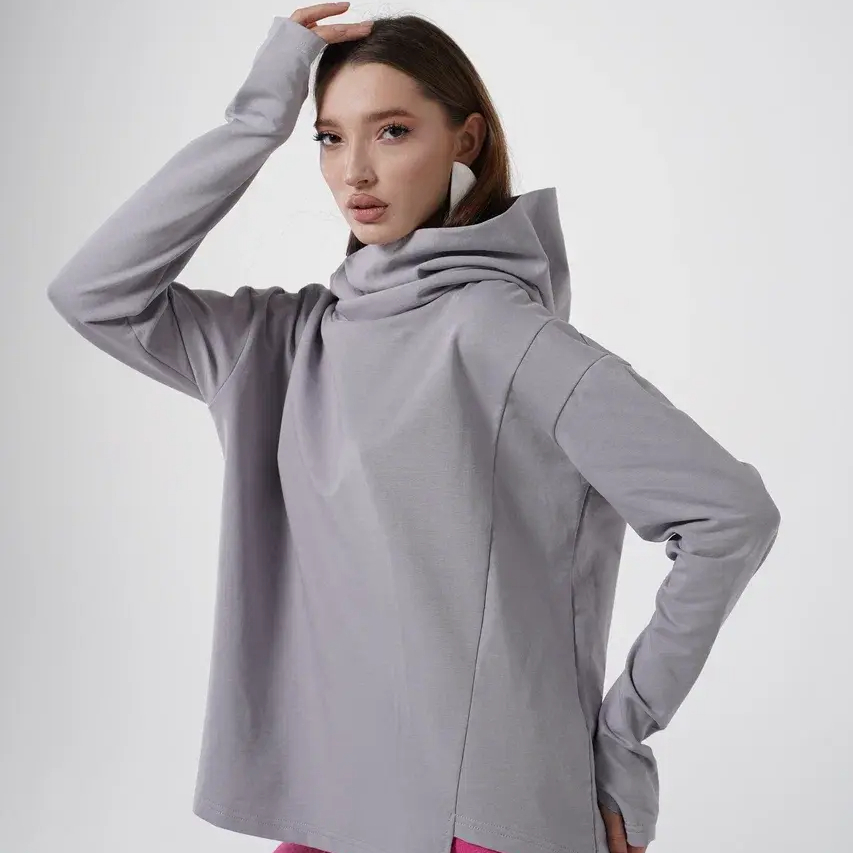 01 Свобода Худи цвет Серый, р OverSize