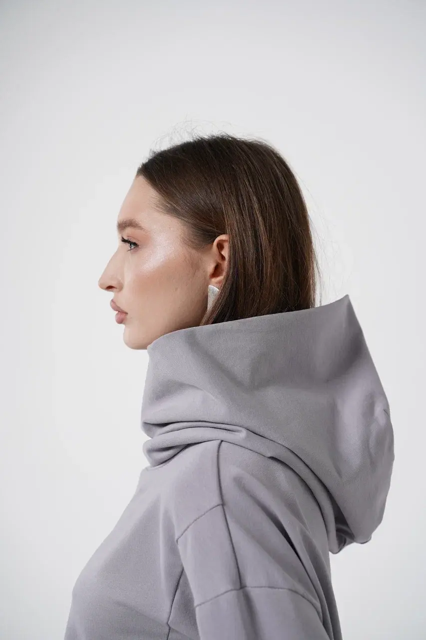 01 Свобода Худи цвет Серый, р OverSize