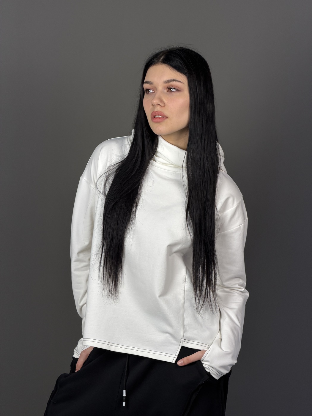 01 Свобода Худи цвет Белый, р OverSize
