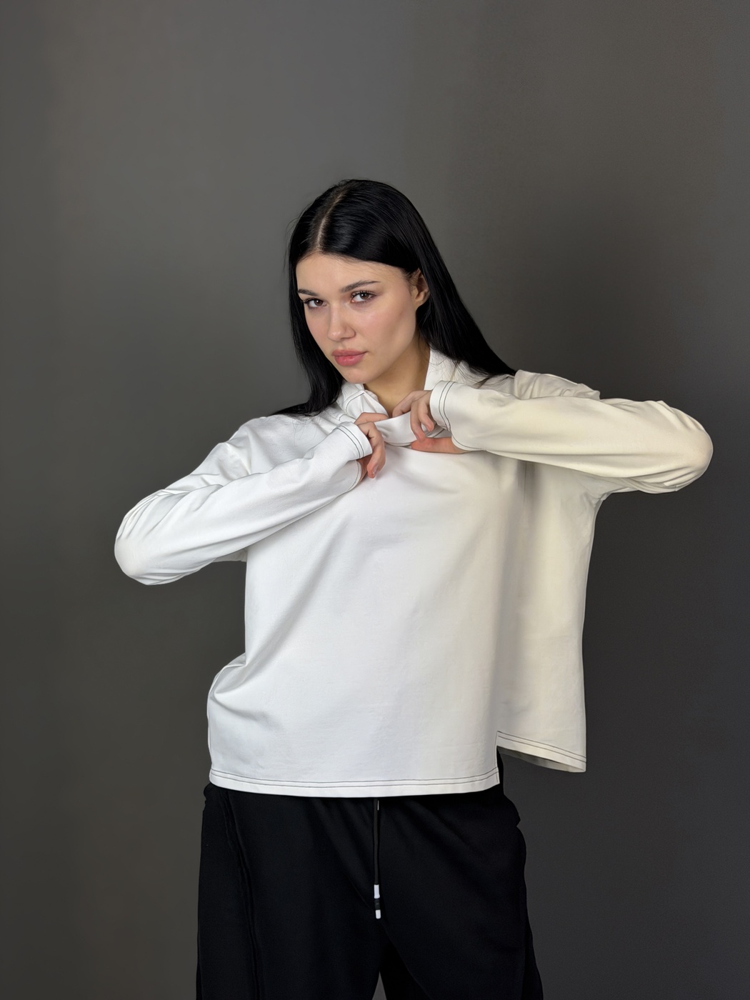 01 Свобода Худи цвет Белый, р OverSize