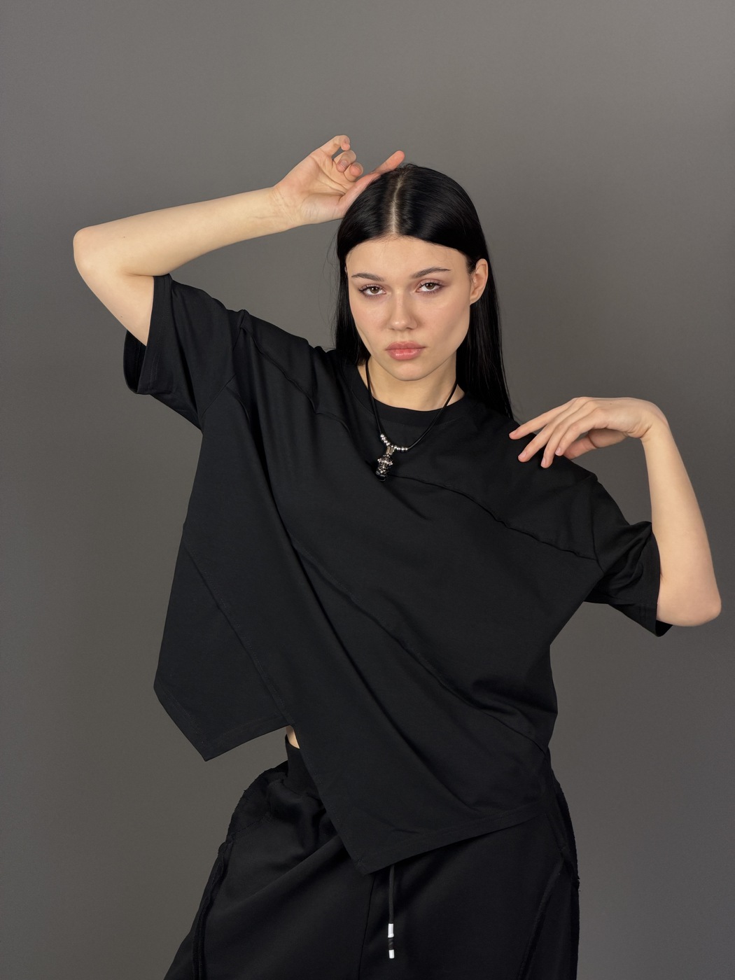 110 Футболка цвет Чёрный, р OneSize