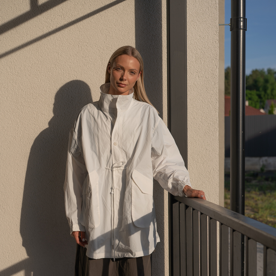 46524 Ветровка цвет белый, р ONESIZE