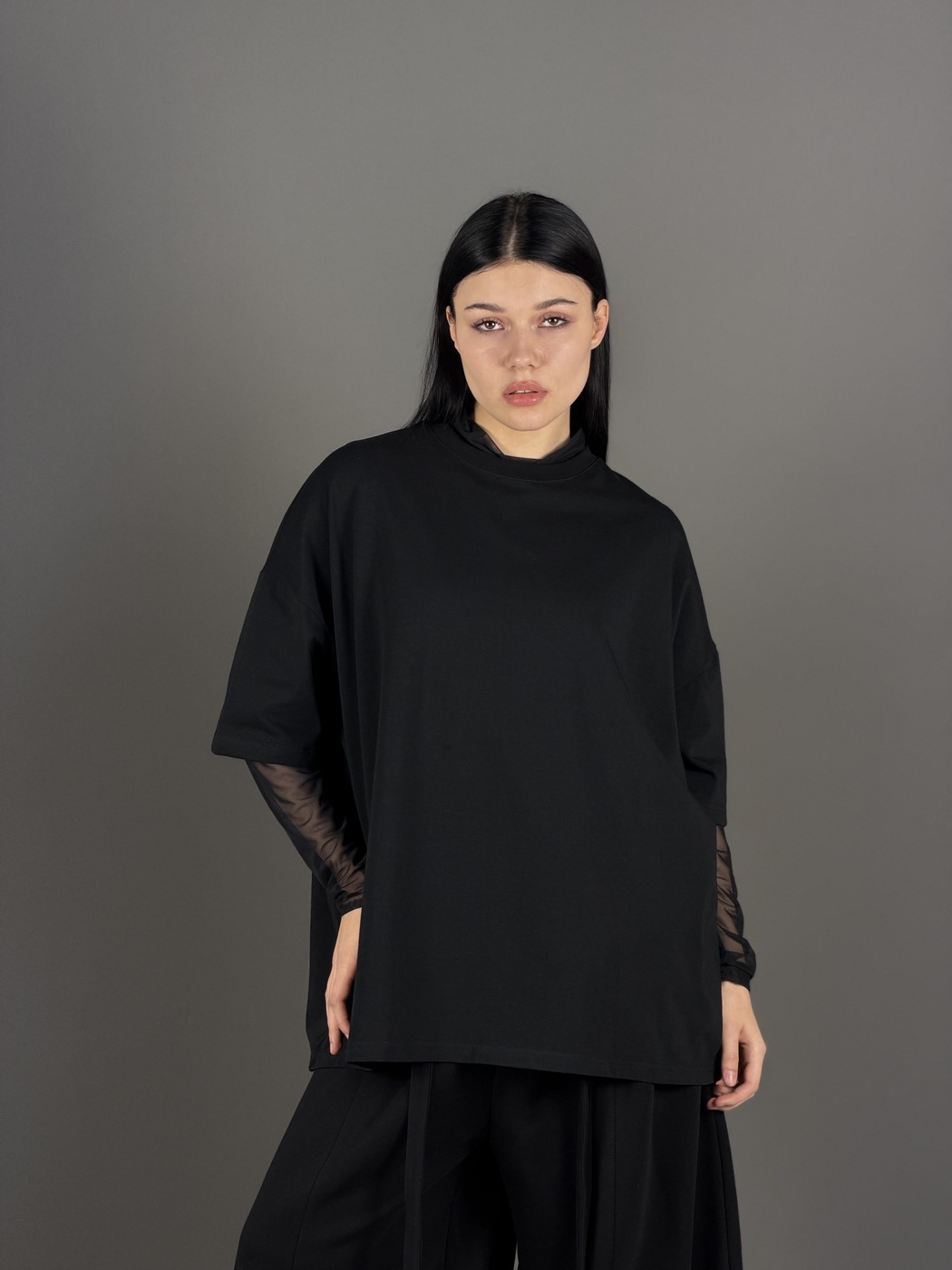 107 Футболка цвет Чёрный, р OneSize