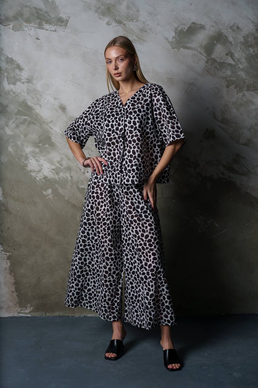 202 Кюлоты Круги цвет Разноцветный, р Oversize3 (48-52)