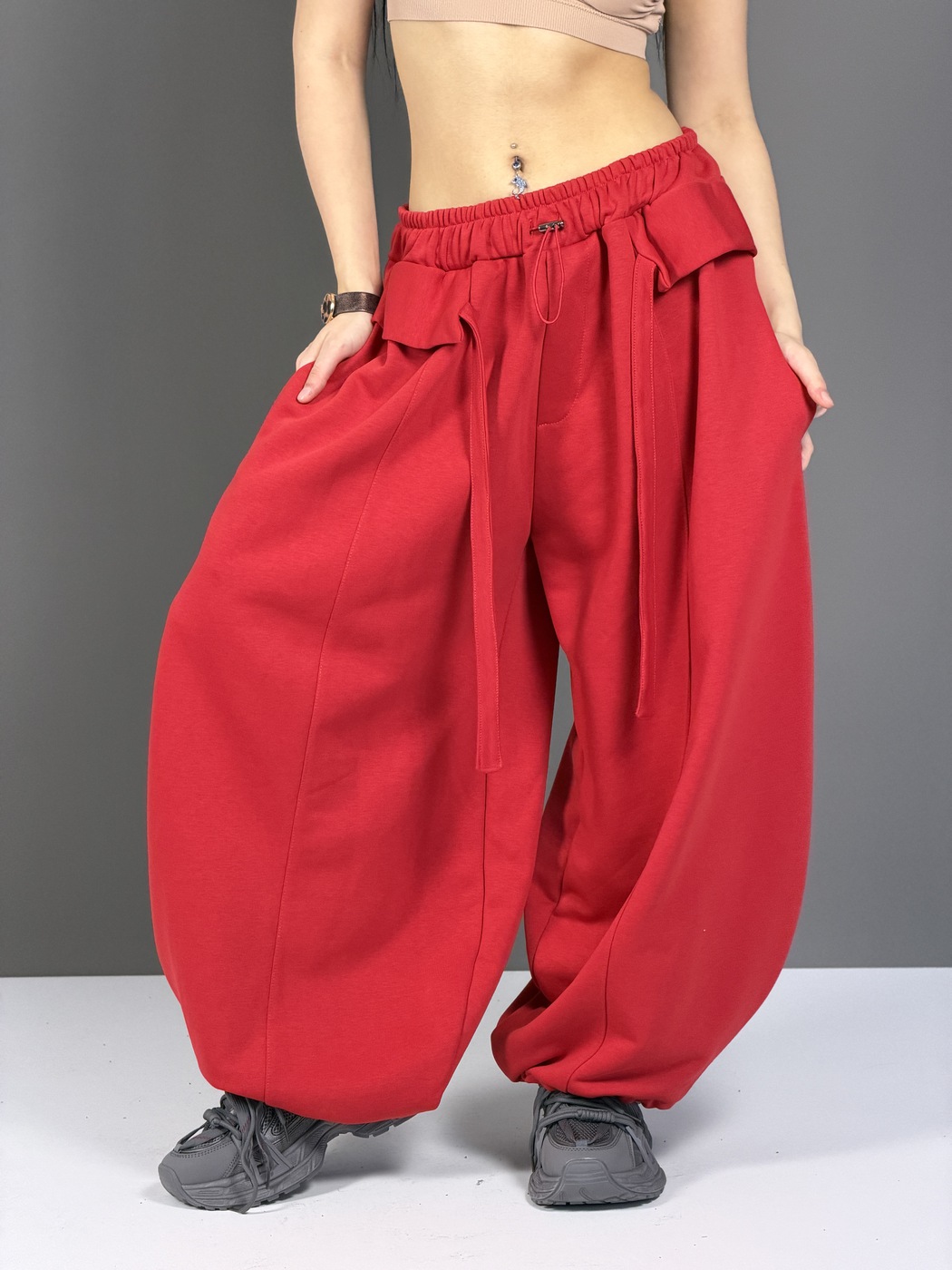 216  Брюки 3НИТИ цвет Красный, р OneSize