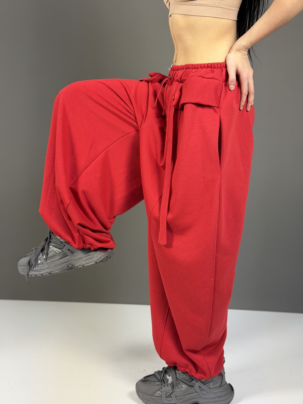 216  Брюки 3НИТИ цвет Красный, р OneSize