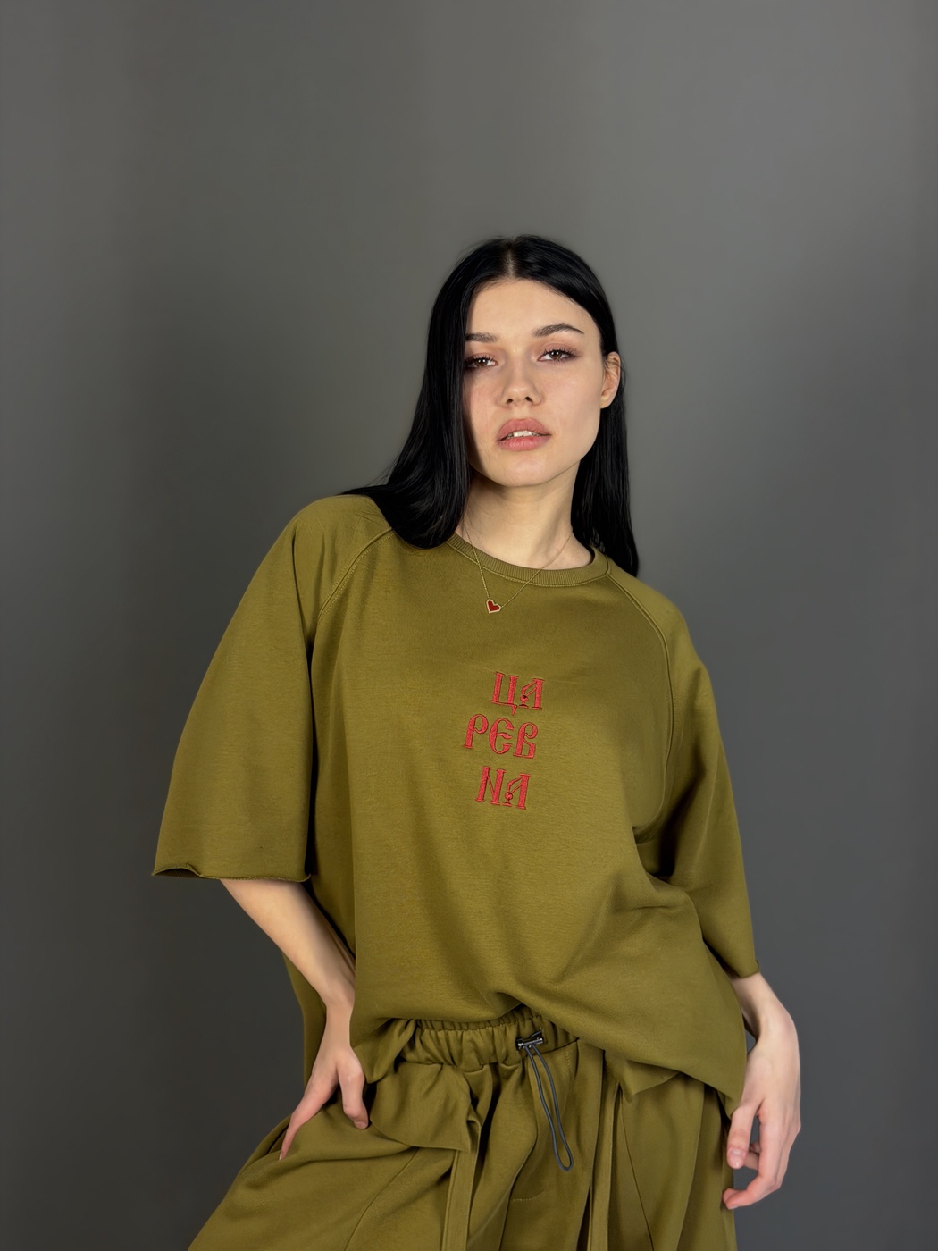 Царевна Limit Футболка 3Нити цвет Оливковый, р OneSize