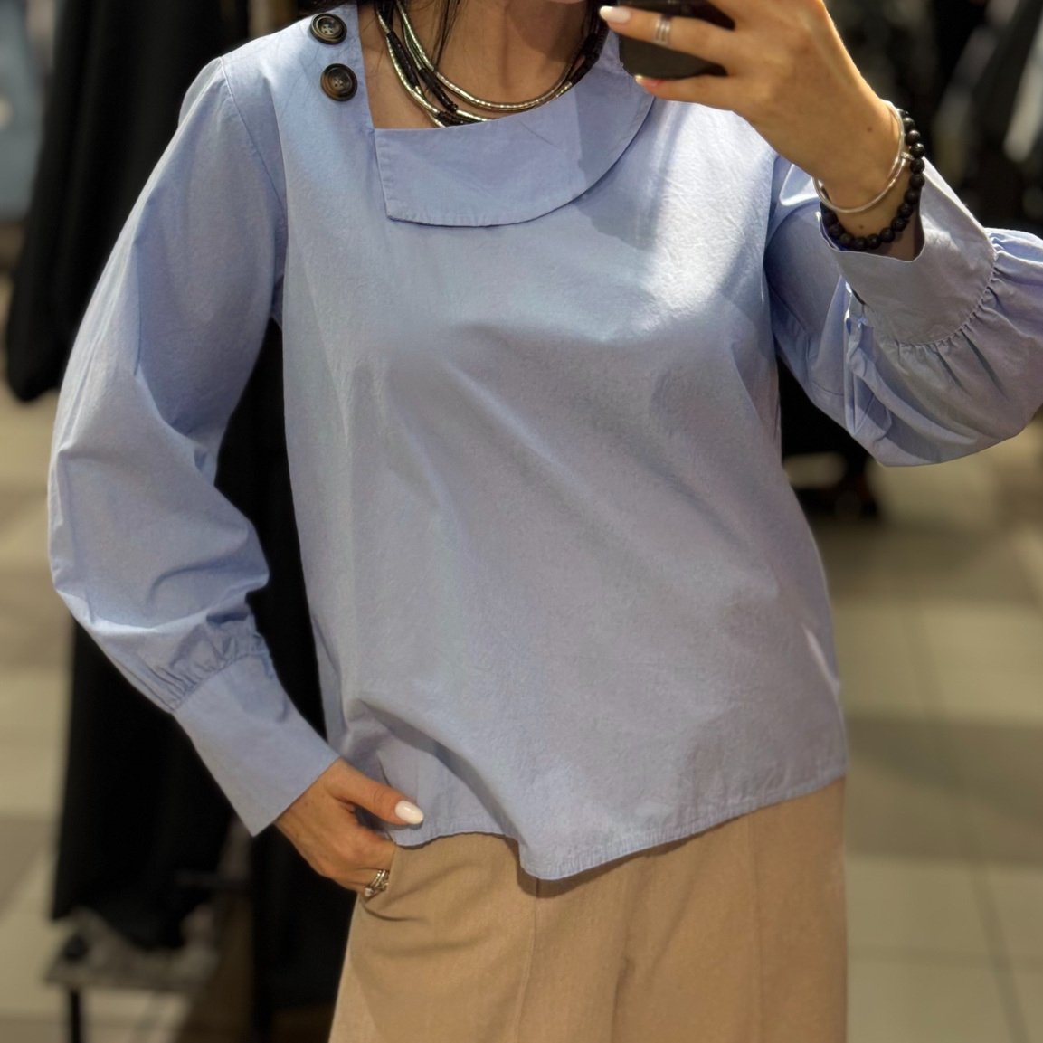2274 Блуза цвет голубой, р OneSize
