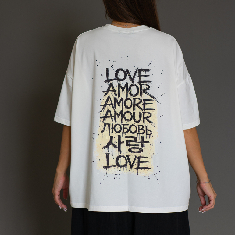 107 Футболка AMORE цвет Белый, р ONESIZE